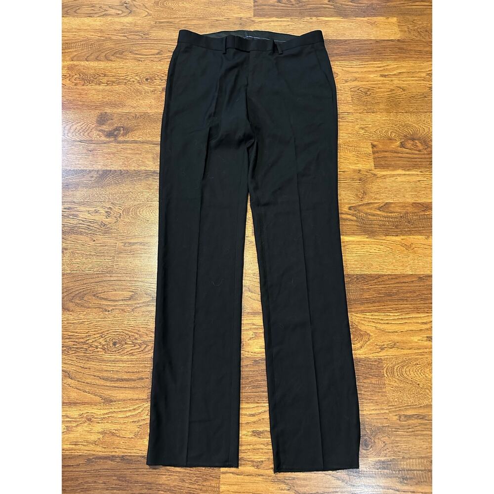 Soul of London Dress Pants Men’s 35R Black Tailored Office Wear Trousers Modern